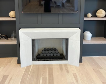 Modern cast stone mantel surrounds