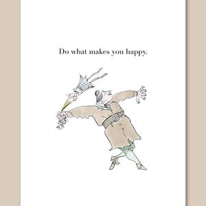 Illustrazione di Miss Trinciabue / Biglietto di auguri motivazionale, Arte murale ispirata a Matilda, Poster dei cattivi di Roald Dahl / Arte digitale umoristica