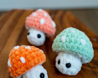 Crochet Mushie Pop Plushie | Soft Fidget Toy Popping Mushroom