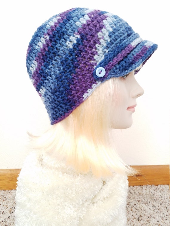 womens crochet newsboy hat
