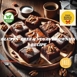 Vegan Brownies Recipe – Gluten-Free, Easy & Delicious Instant Download for Irresistible Treats