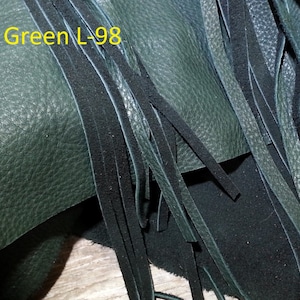 Forest Green Deer Buckskin - Lacing, Half and Full Hides - Stock No. L-98