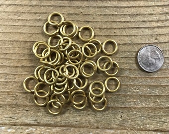 Anodized Aluminum Jump Rings - Gold - 3/8 Inch x 14 Guage - Bag of 50 - Stock No. BUCKLE-45