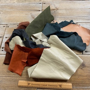 Select Leather Pieces - Heavy Buckskin Latigo and Belt Type - Lot No. 220929-JJ