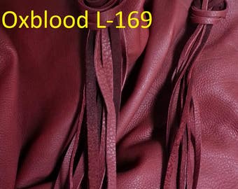 Oxblood Calf Buckskin - Lacing, Half and Full Hides - Stock No. L-169