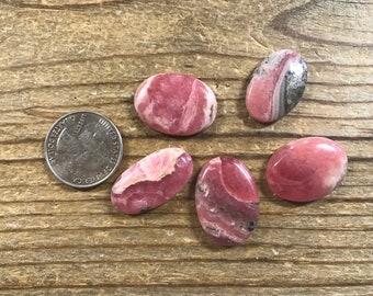 Oval Rhodochrosite Cabochon - Sold Individually - Stock No. 1-363