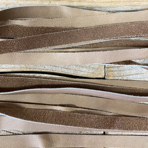 Bulk Lot Clay Brown Cow Lacing - 1/2&quot; - Straight Cut - Lot No. 210613-VVV