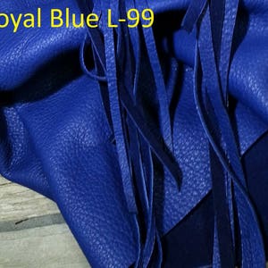 Royal Blue Deer Buckskin- Lacing, Half and Full Hides - Stock No. L-99