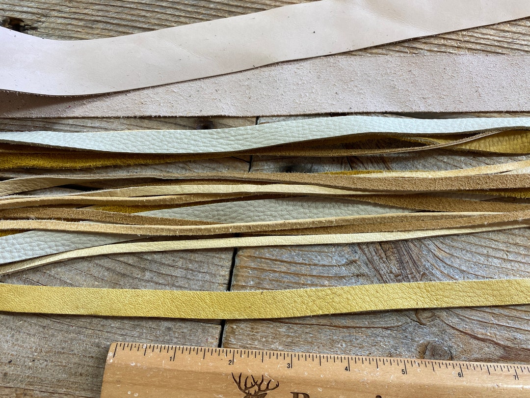 Assorted Light Brown Leather Strips 8 Pieces Lot No. 220220UUU Etsy