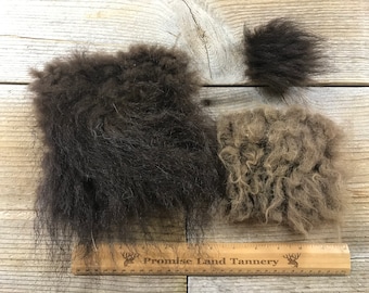 Bison Hair On Hide Piece - Choice of Size - Stock No. FUR-68