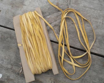 Hand Cut Deer Buckskin Lace - 1/8 Inch Wide - Choice of Leather Color - Stock Lace