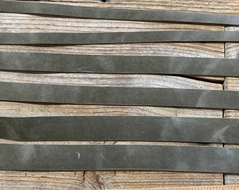 Heather Latigo Leather Straps - 5-6 Ounce - 24 Inches Long - 1/2 3/4 or 1 Inch Wide - Machine Cut- Bag Handles - Stock No. LSL104