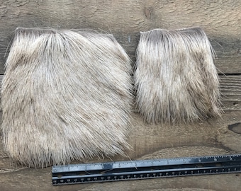 Elk Body Hair on Hide Piece - Choice of Size - Stock No. FUR-38