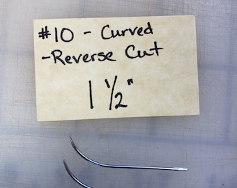 Glovers Needle 2 Pk - #10 x 1 1/2&quot; Curved - Leather and Fur Sewing Needle - Stock Needle No. 5