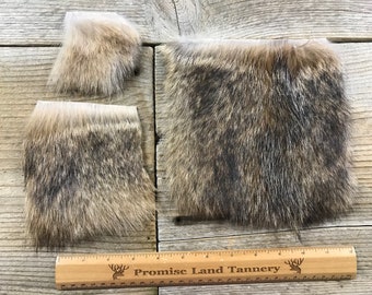 Coyote Hair on Hide Piece - Choice of Size - Stock No. FUR-44