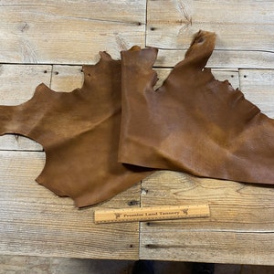 Goat Hide Leather - Side 1/2 Hide - Saddle - Lot No. 220513-Z