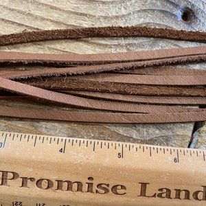 Buckskin Lace - Chocolate Cow Leather - 1/8 Inch Wide - Straight Cut - Lot No. 220514-B