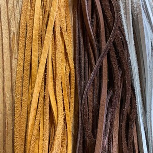 Assortment of 2.5 and 4mm Straight Cut Leather Lacing - 60 Pieces - Lot No. 220731-V