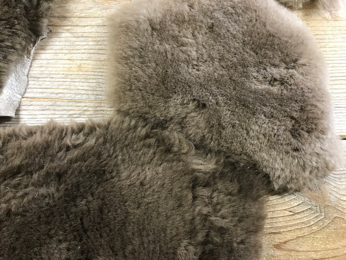 Brown Shearling Sheepskin Wool Sheep Hide Pieces 1/2 Pound Etsy