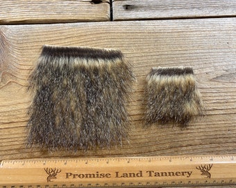 Groundhog Hair on Hide Piece - Choice of Size - Stock No. FUR-62