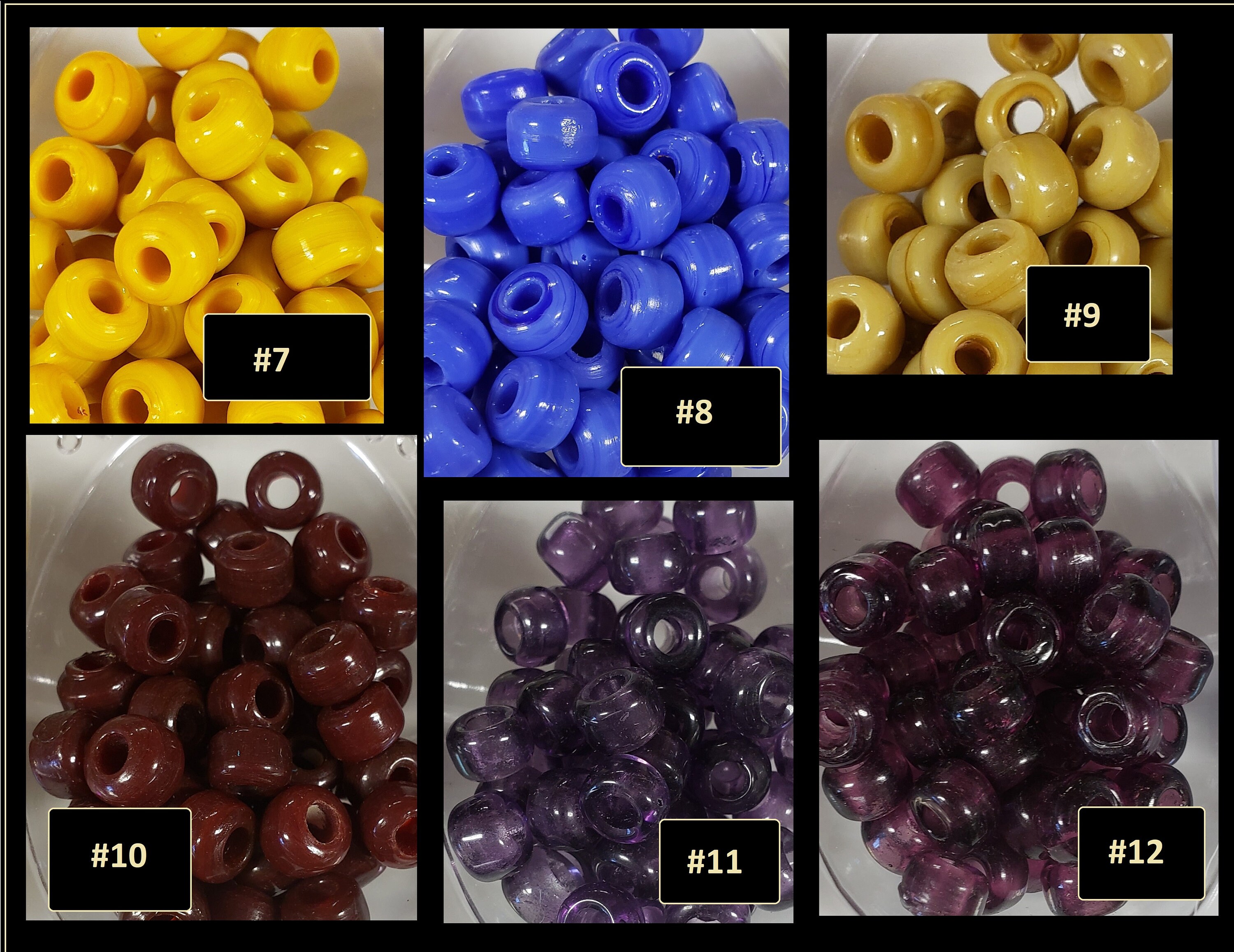 9mm Opaque Red Glass Pony Beads, 100pcs - 112P4D