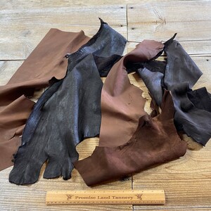 Lot of 4 Assorted Leather Remnants - Lot No. 230413-LLL