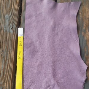 Cow Hide Leather  Remnant - Lavender- Lot No. 24815Y