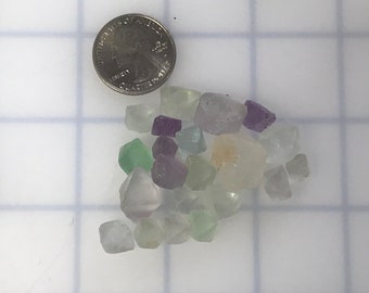 Fluorite Octahedrons - Bag of 20 Pieces - Stock No. FLU20