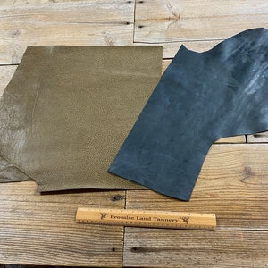 Lot of 2 Large Assorted Leather Remnants - Lot No. 220714-CCC