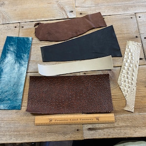 Salvaged Leather Scraps - Cow Leather Pieces - Lot No. 220731-NN
