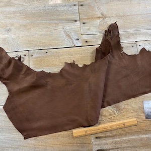 Calf Hide Leather - Side 1/2 Hide - Chocolate - Lot No. 210923-QQ