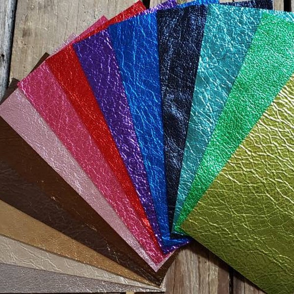 Metallic Pigskin Leather - Your Choice of Color - Ultra Soft Thin Leather