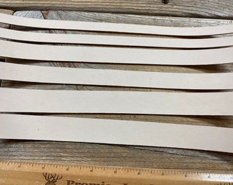 Oak Vegetable Tan Cowhide Leather Straps - 4-5 Ounce - 14 Inches Long - 1/2 3/4 or 1 Inch Wide - Bag Handles - Stock No. LSL124