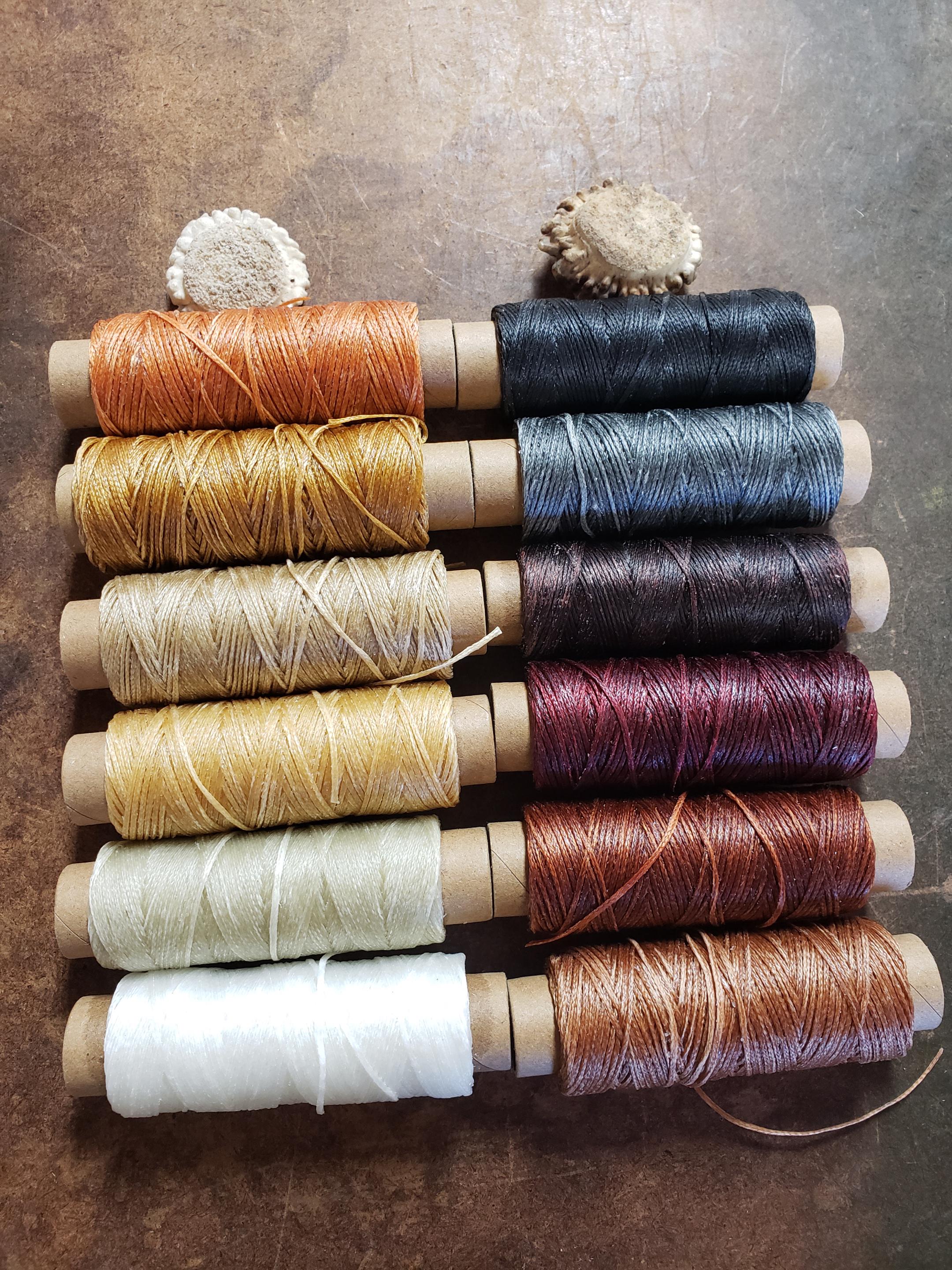Heavy Flat Waxed Thread - 98 Ft/30m Spool - Choice of Color
