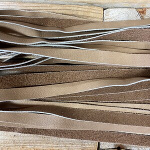 Bulk Lot Clay Brown Cow Lacing - 1/2&quot; - Straight Cut - Lot No. 210613-SSS