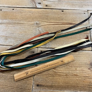 Assortment of 1/2&quot; Straight Cut Deer Leather Laces - 8 Pieces - Lot No. 240303-FFF