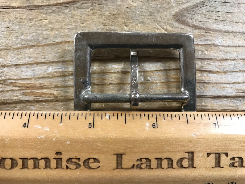 BUCKLE #9 1.5 Inch Belt Square Chrome Belt Buckle Leather Hardware Stock No
