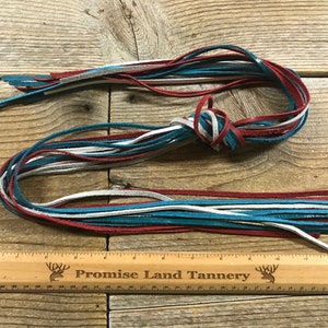 Red, White, and Blue - Straight Cut Cow Lacing - Lot No. 201105-HHH