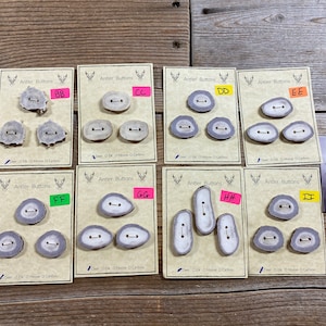 Deer Antler Buttons - Extra Large Buttons - Choice of Card - Lot No. BC220706- BB-II