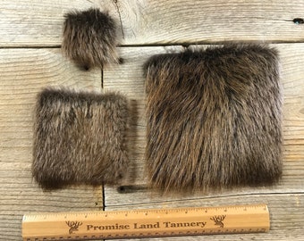 Beaver Hair on Hide Piece - Choice of Size - Stock No. FUR-39