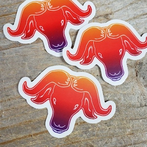Cape Buffalo Decal - Promise Land Tannery Sticker - 2 Inch - Stock No. CAPEBUFF