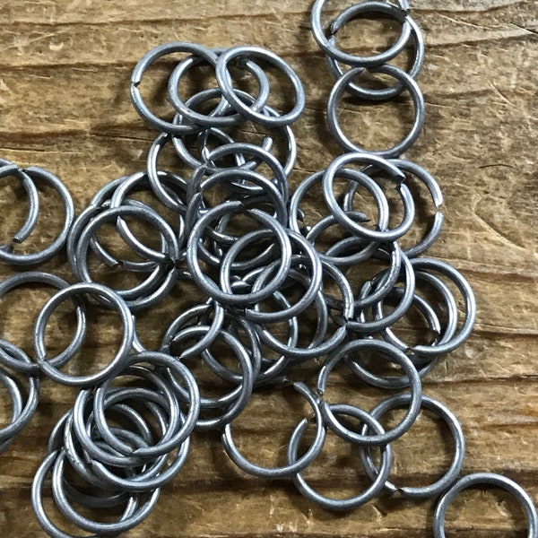 Galvanized Steel Jump Rings - 3/8 Inch x 16 Gauge - Bag of 50 - Stock No. BUCKLE-79