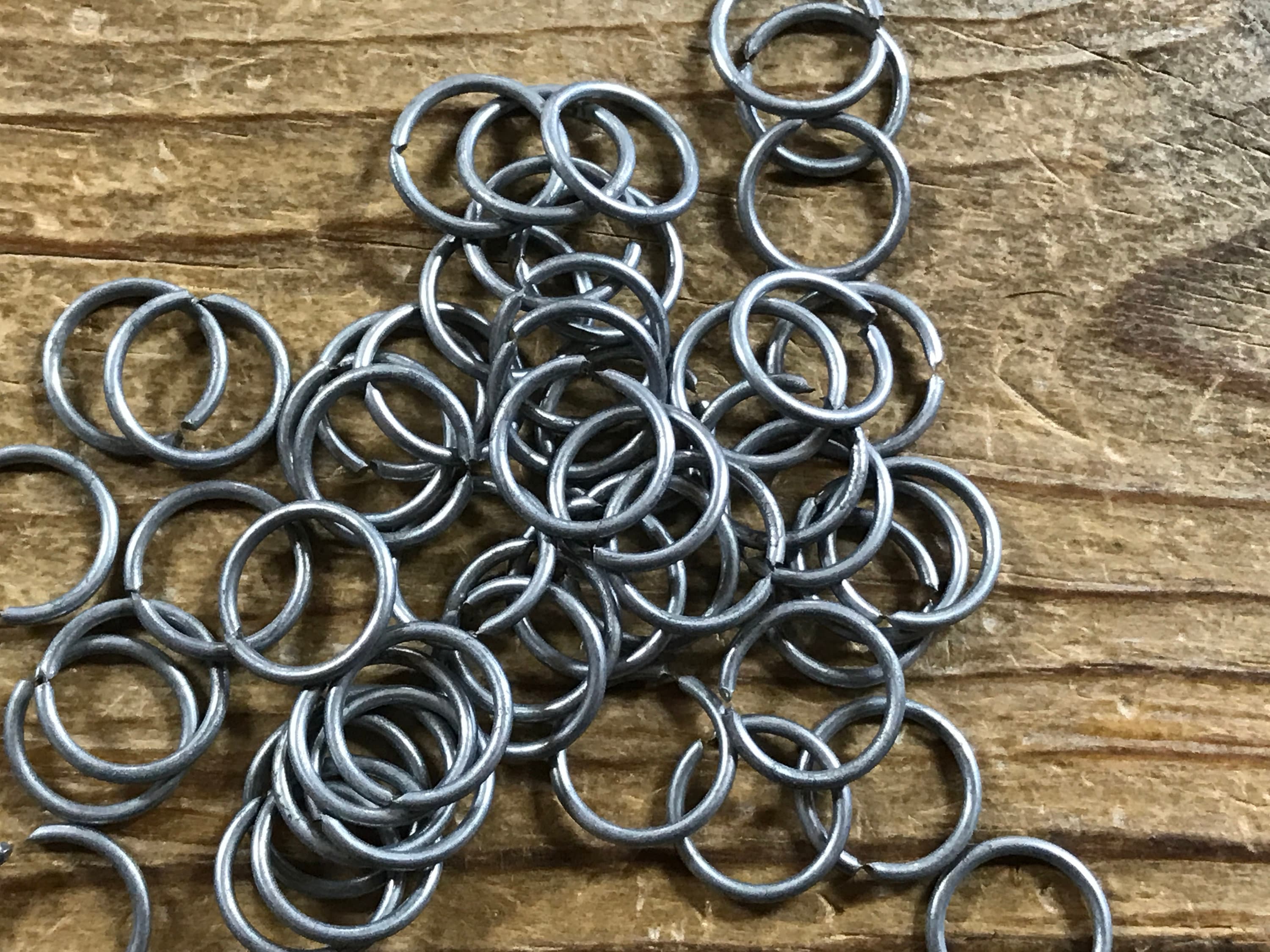 Galvanized Steel Jump Rings - 3/8 Inch X 16 Gauge - Bag of 50