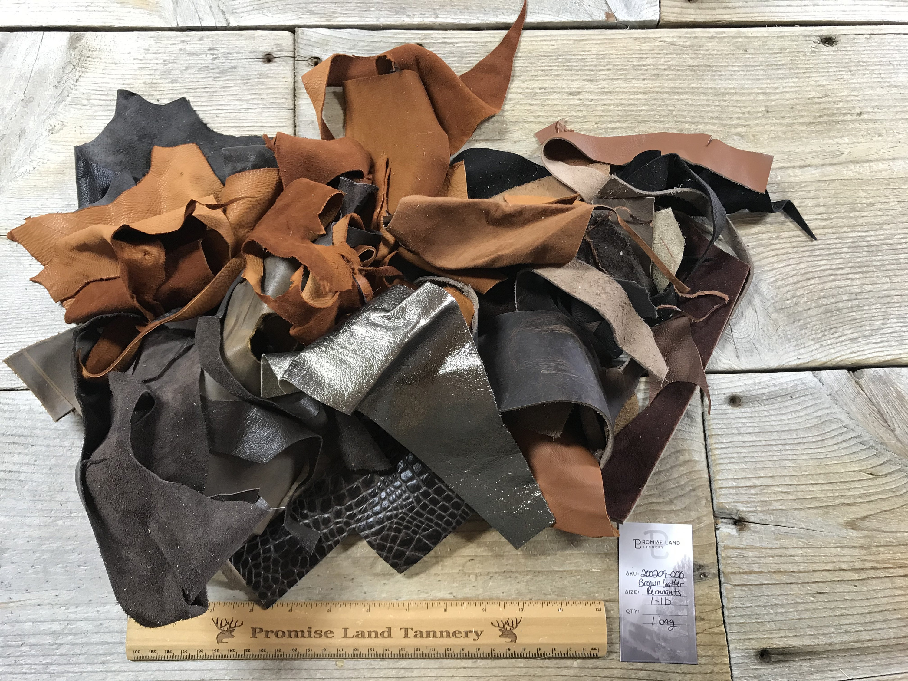 Premium Assorted Scrap Leather 25 Pounds