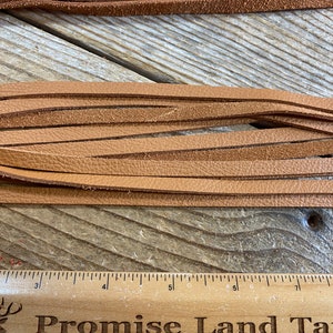 Buckskin Lace - Cinnamon Cow Leather - 1/4 Inch Wide - Straight Cut - Lot No. 220513-YYY