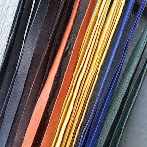 Straight Cut Deer Buckskin Laces - 1/2 Inch (12mm) Wide - Choice of Leather Color -Stock Lace