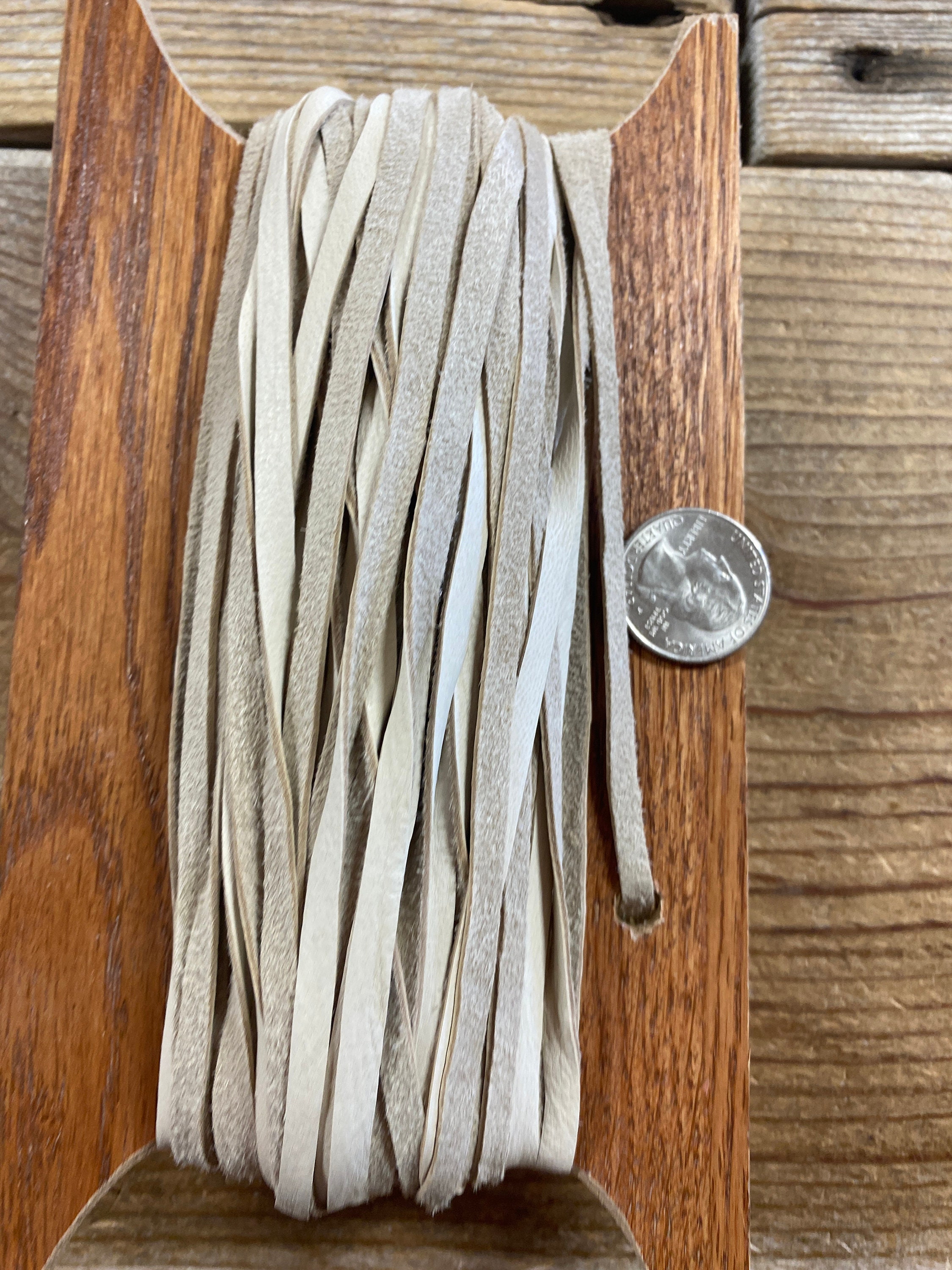 Bulk Lot of Buckskin Lace - Smoke - 3/16" - Hand Cut - Lot No. 230628-BB
