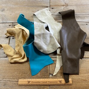 Lot of 4 Assorted Leather Remnants - Lot No. 230413-JJJ