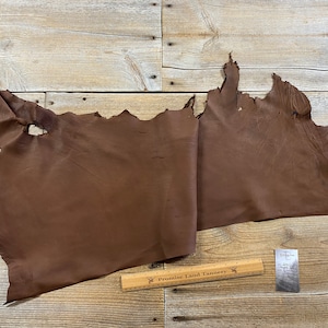 Calf Hide Leather - Side 1/2 Hide - Chocolate - Lot No. 210923-OO