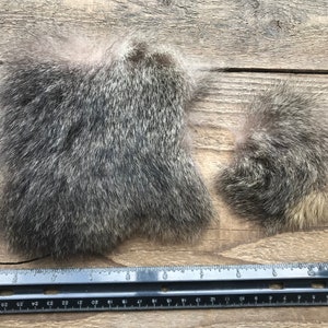 Australian Possum Hair On Hide Piece - Choice of Size - Stock No. FUR-16